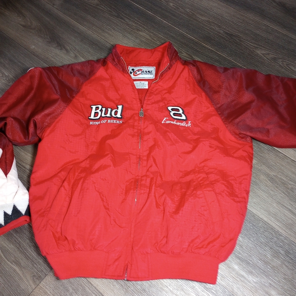 Dale Earnhardt Jr NASCAR Budweiser Chase Authentics Bud Racing Jacket VTG Coat M